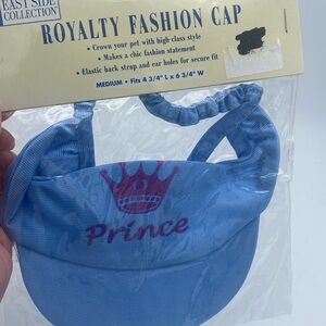 East Side Collection pet dog Prince blue royalty Fashion cap hat sz Medium